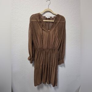 Vince Brown Polka Dot Blouse